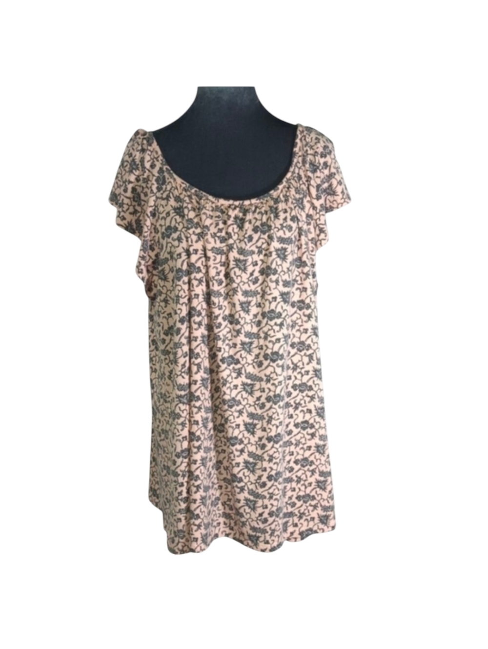 Lane Bryant Blush Pink Floral Swing Tee Size 18